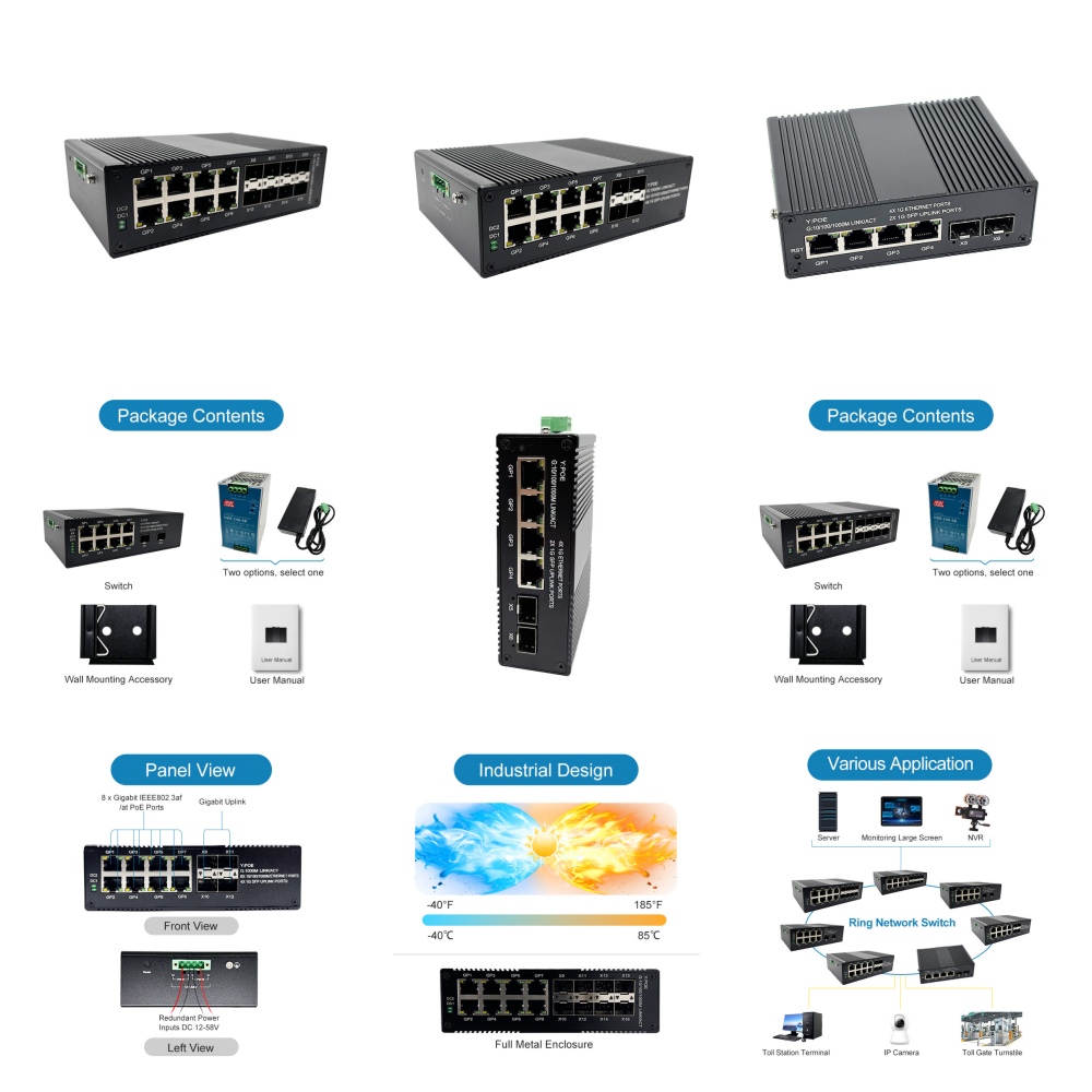 8-Port Gigabit Industrial Switch for Surveillance